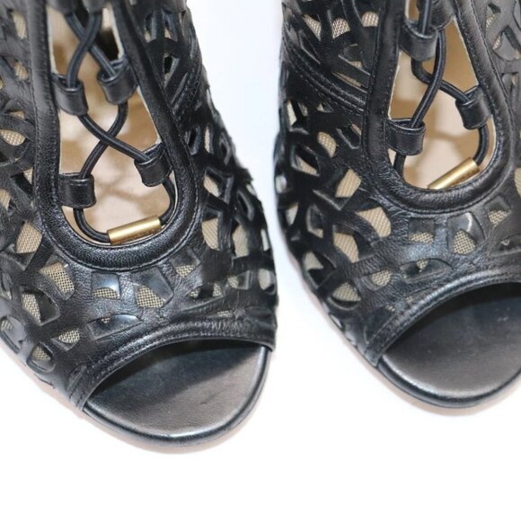 Jimmy Choo Tactic Cut Out Caged Black Bootie Pumps Womens EU 38 US 8 - Picture 4 of 16